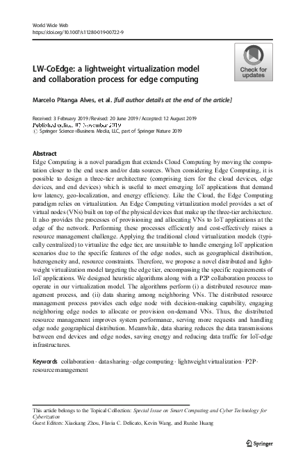(PDF) LW-CoEdge: a lightweight virtualization model and collaboration ...