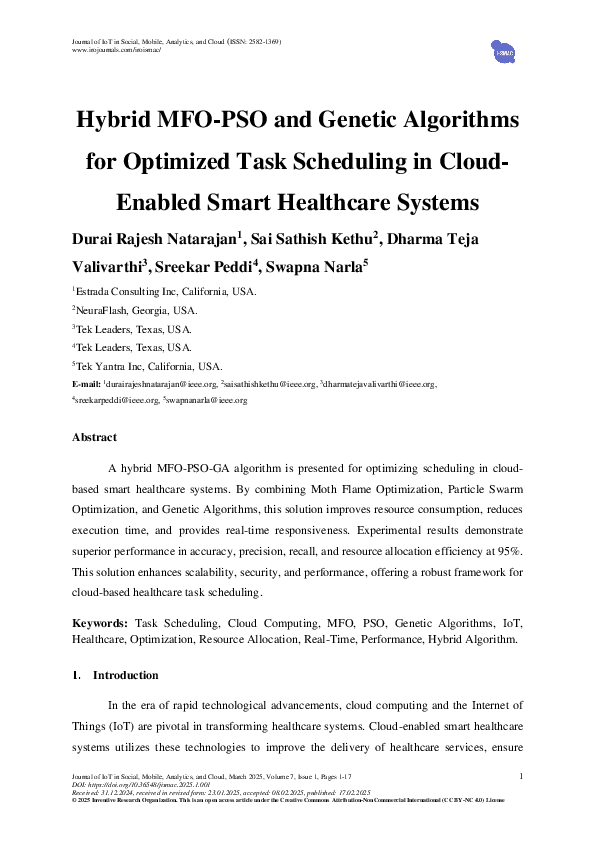 (PDF) Hybrid MFO-PSO and Genetic Algorithms for Optimized Task ...