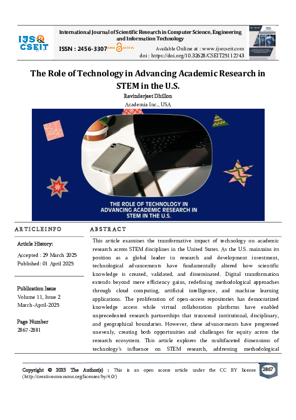 (PDF) The Role of Technology in Advancing Academic Research in STEM in ...