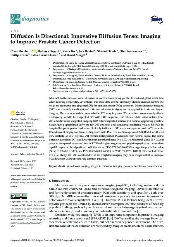 (PDF) Diffusion Is Directional: Innovative Diffusion Tensor Imaging to ...