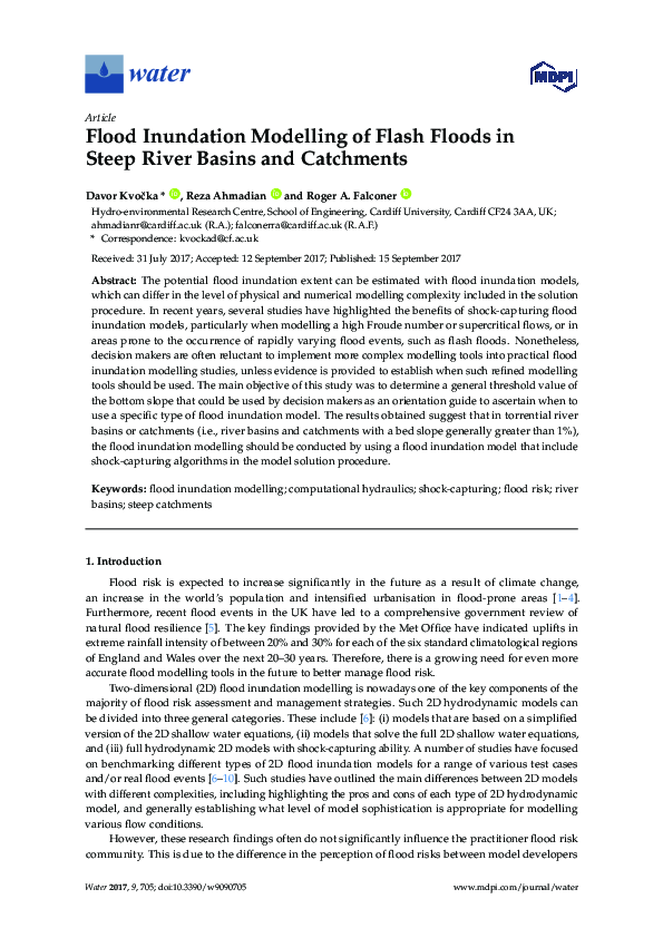 (PDF) Flood Inundation Modelling of Flash Floods in Steep River Basins ...