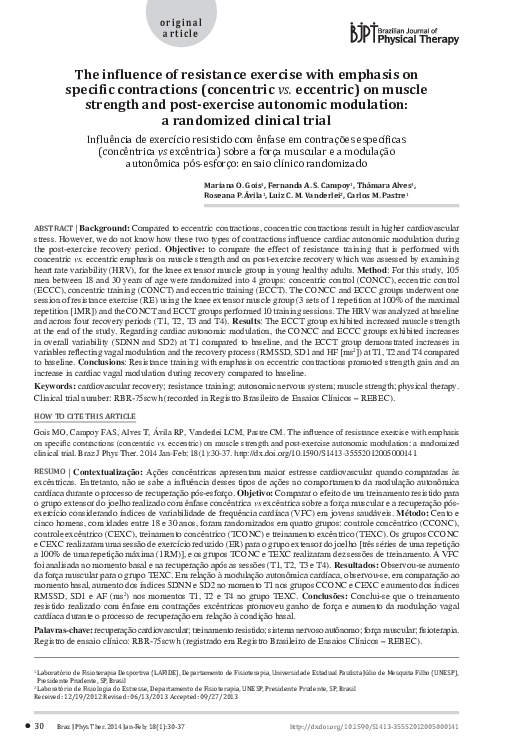 (PDF) The influence of resistance exercise with emphasis on specific ...
