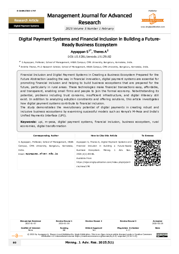 (PDF) Digital Payment Systems and Financial Inclusion in Building a ...