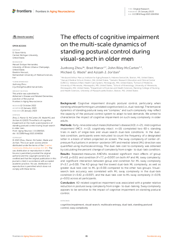 (PDF) The effects of cognitive impairment on the multi-scale dynamics ...