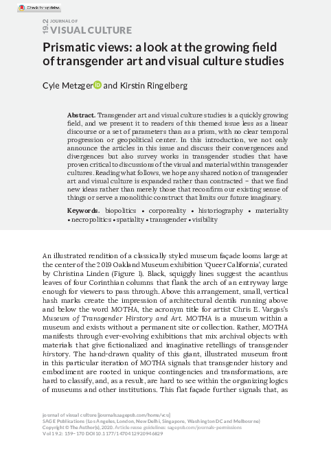 (PDF) Prismatic views: a look at the growing field of transgender art ...