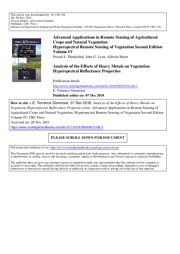 (PDF) Advanced Applications in Remote Sensing of Agricultural Crops and ...