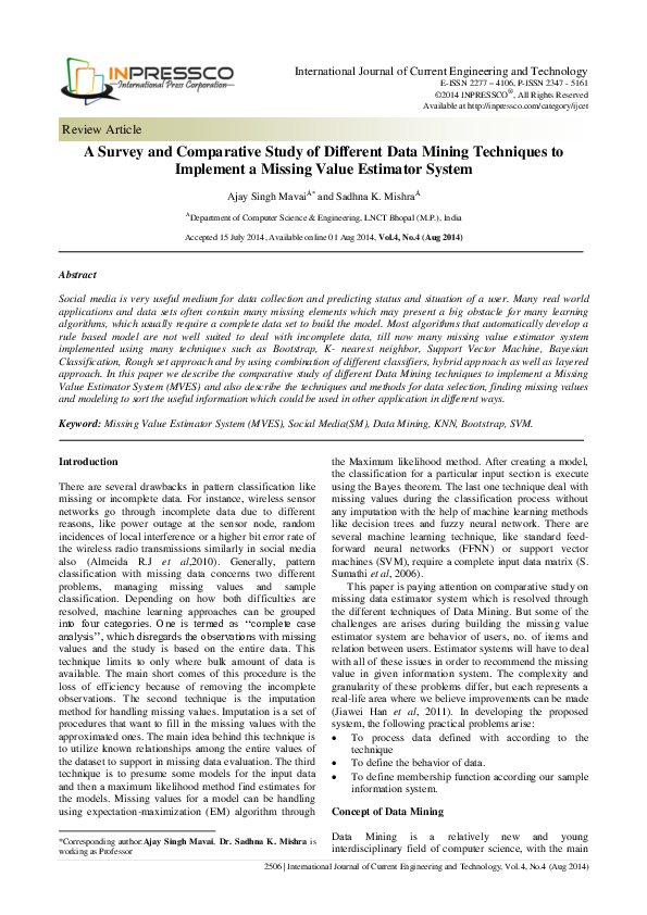 (PDF) A Survey and Comparative Study of Different Data Mining ...