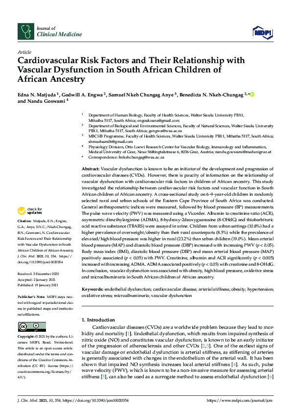 (PDF) Cardiovascular Risk Factors and Their Relationship with Vascular ...