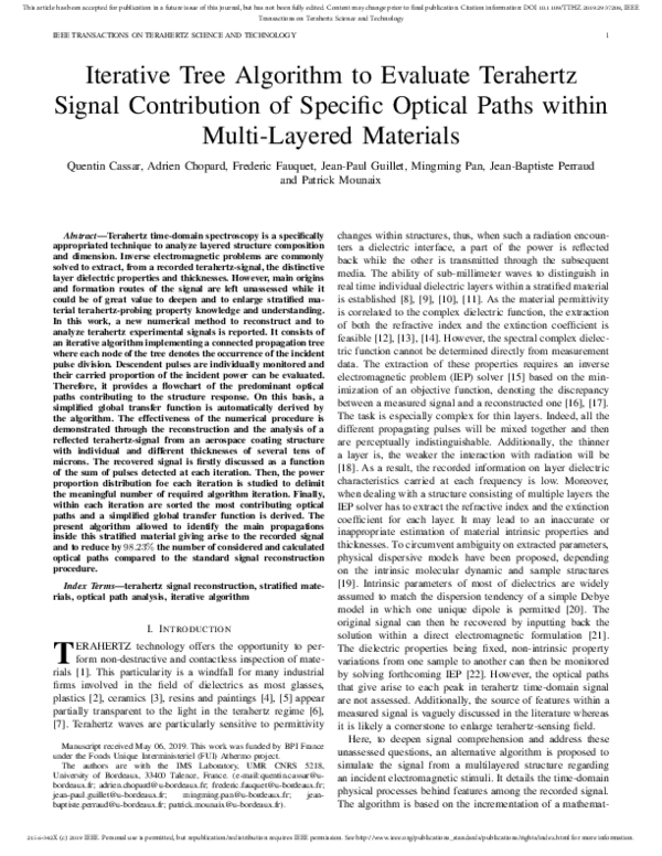 (PDF) Iterative Tree Algorithm to Evaluate Terahertz Signal ...