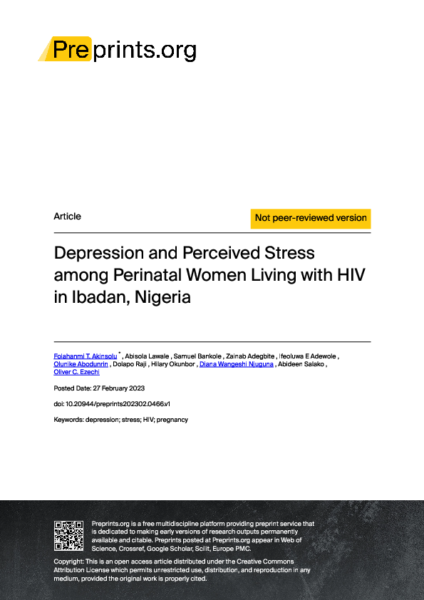 (PDF) Depression and Perceived Stress among Perinatal Women Living with ...
