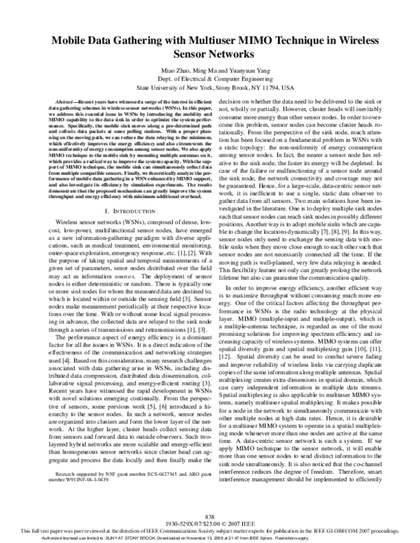 (PDF) Mobile Data Gathering with Multiuser MIMO Technique in Wireless ...