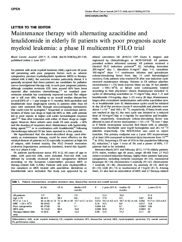 (PDF) Maintenance therapy with alternating azacitidine and lenalidomide ...