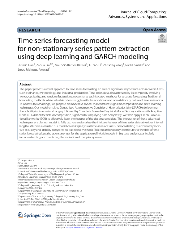 (PDF) Time series forecasting model for non-stationary series pattern ...