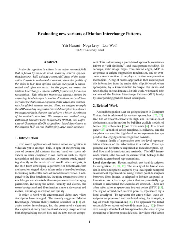 (PDF) Evaluating New Variants of Motion Interchange Patterns