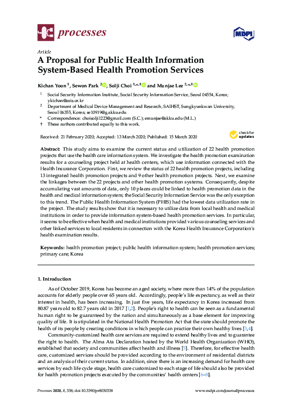 (PDF) A Proposal for Public Health Information System-Based Health ...