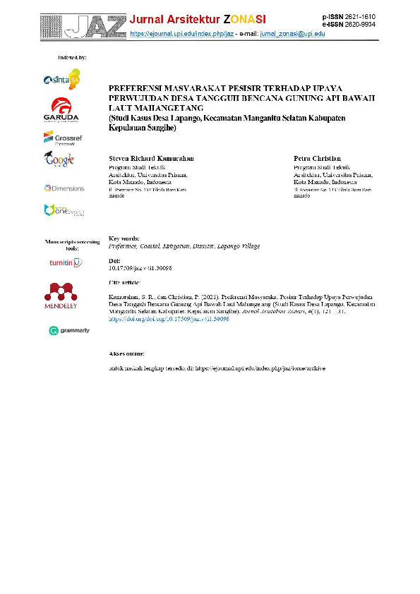 (PDF) KAJIAN KAWASAN PERMUKIMAN PESISIR BERBASIS MITIGASI BENCANA ...