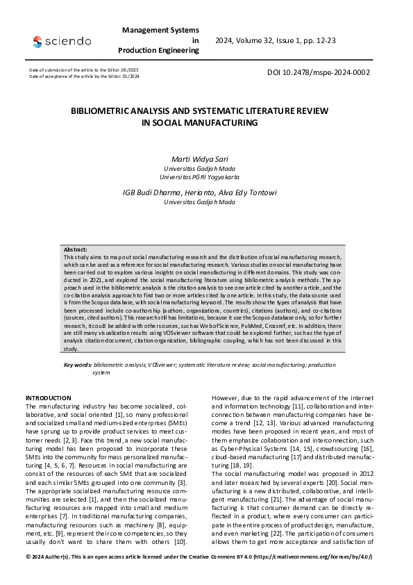 (PDF) Bibliometric Analysis and Systematic Literature Review in Social ...