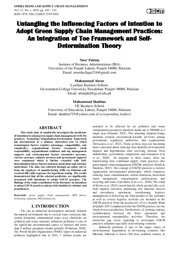 (PDF) Untangling the Influencing Factors of Intention to Adopt Green ...