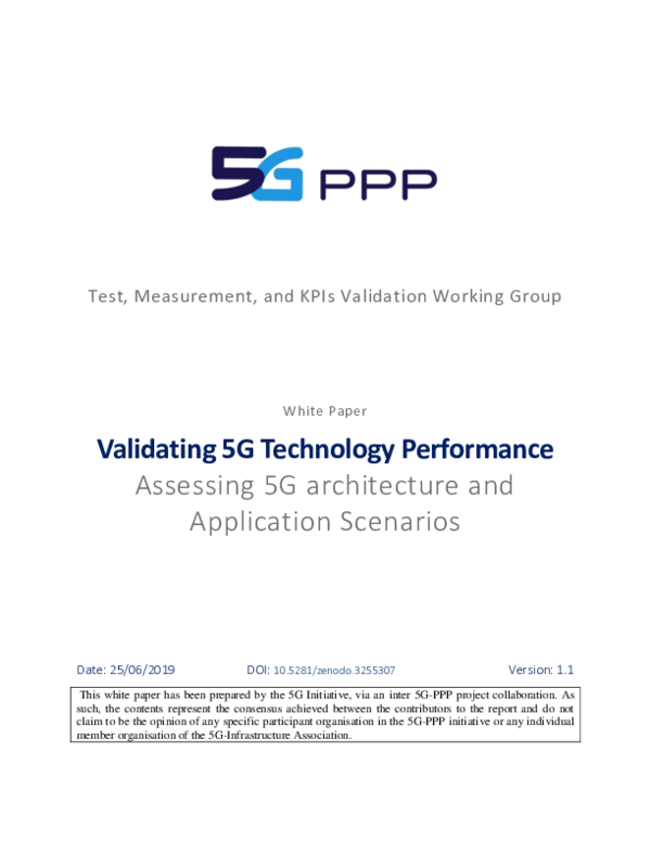 (PDF) Validating 5G Technology Performance