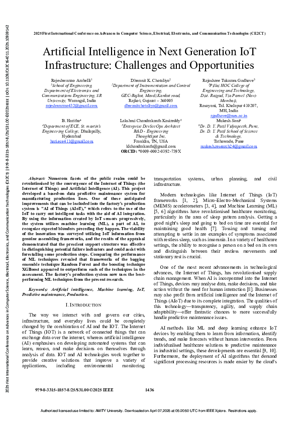 (PDF) Artificial Intelligence in Next Generation IoT Infrastructure ...