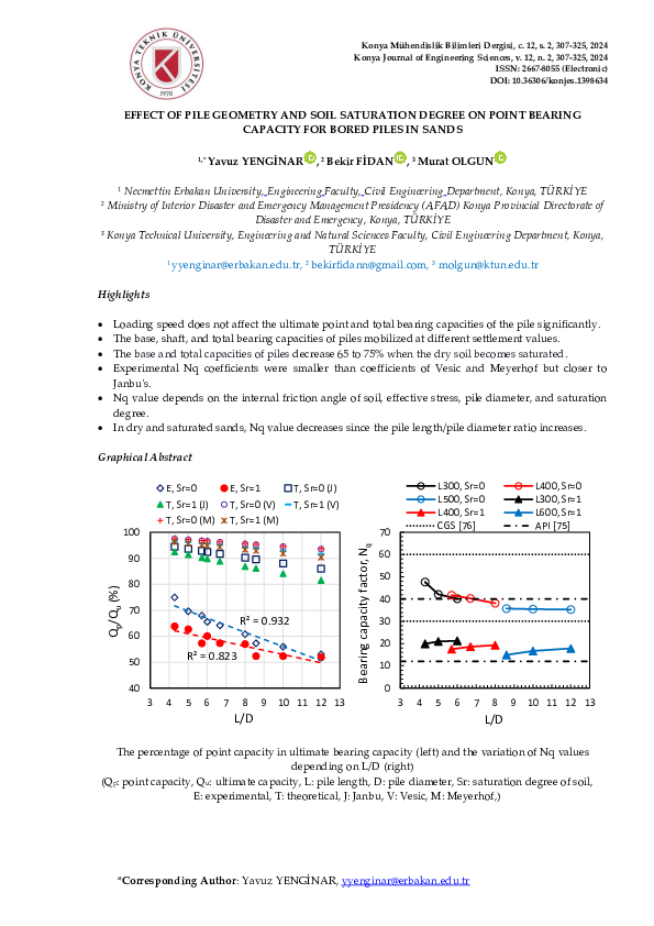 (PDF) Effect of Pile Geometry and Soil Saturation Degree on Point ...