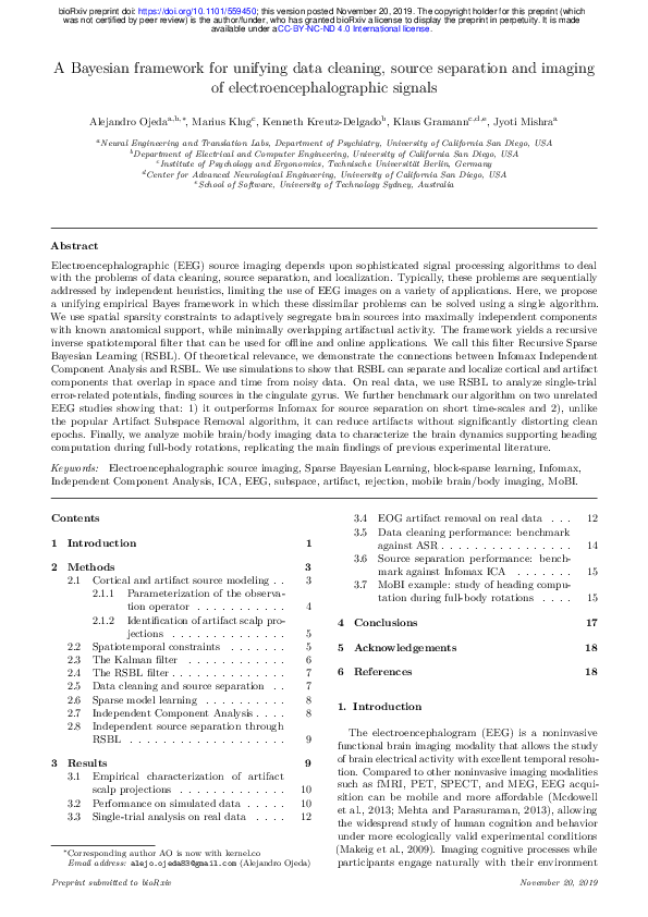 (PDF) A Bayesian framework for unifying data cleaning, source ...