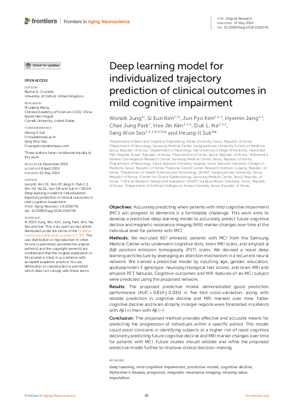 (PDF) Deep learning model for individualized trajectory prediction of ...