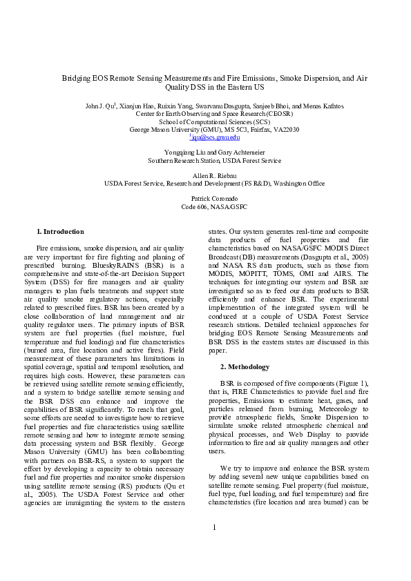 (PDF) Bridging EOS remote sensing measurements and fire emissions ...