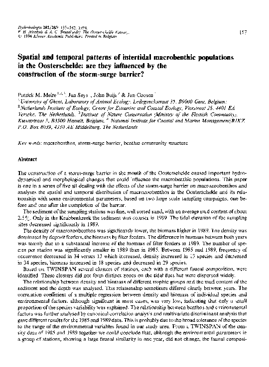 (PDF) Spatial and temporal patterns of intertidal macrobenthic ...