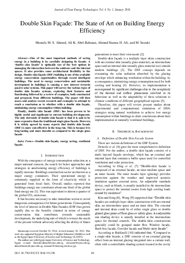 Picture of (PDF) Double Skin Façade: The State of Art on Building Energy Efficiency