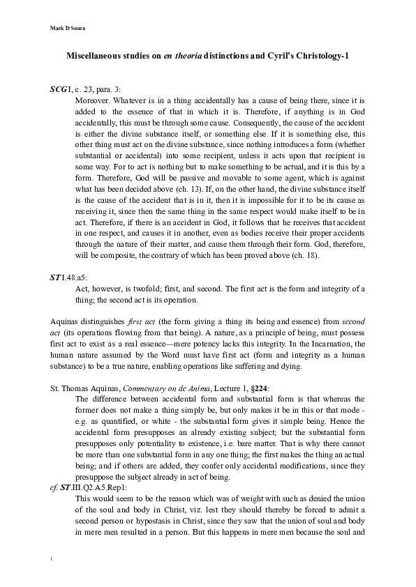 (PDF) Miscellaneous studies on en theoria distinctions and Cyril's ...