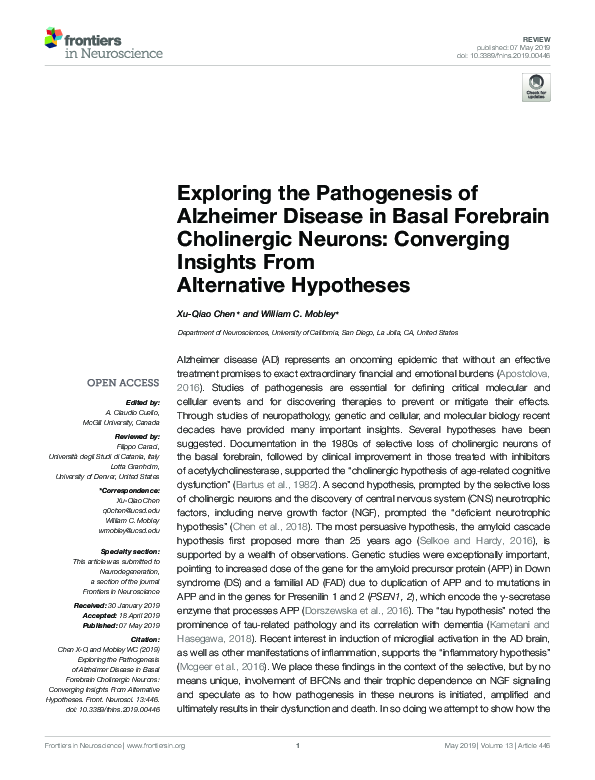 (PDF) Exploring the Pathogenesis of Alzheimer Disease in Basal ...