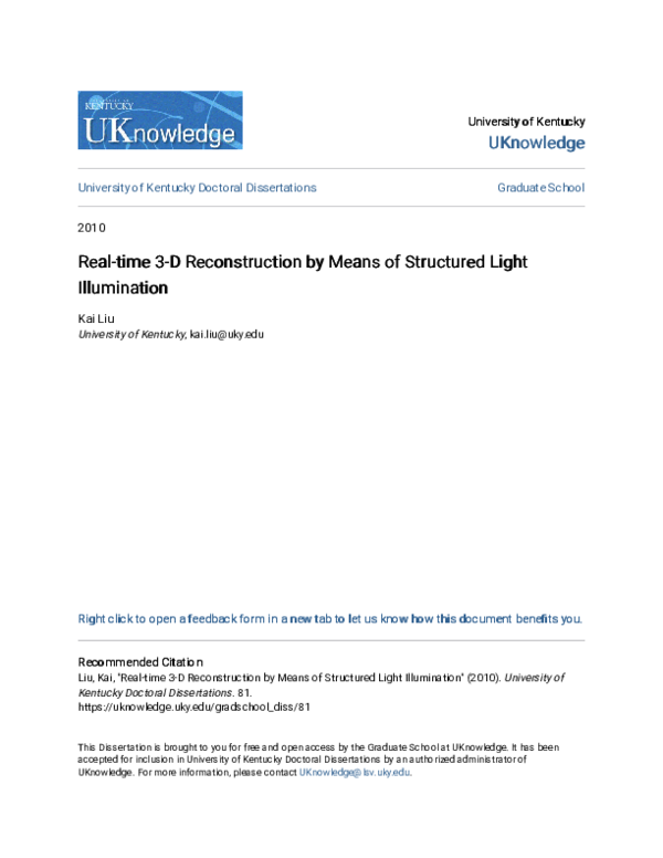(PDF) Real-time 3-d reconstruction by means of structured light ...