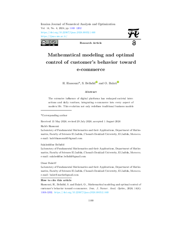 (PDF) Mathematical modeling and optimal control of customer's behavior ...