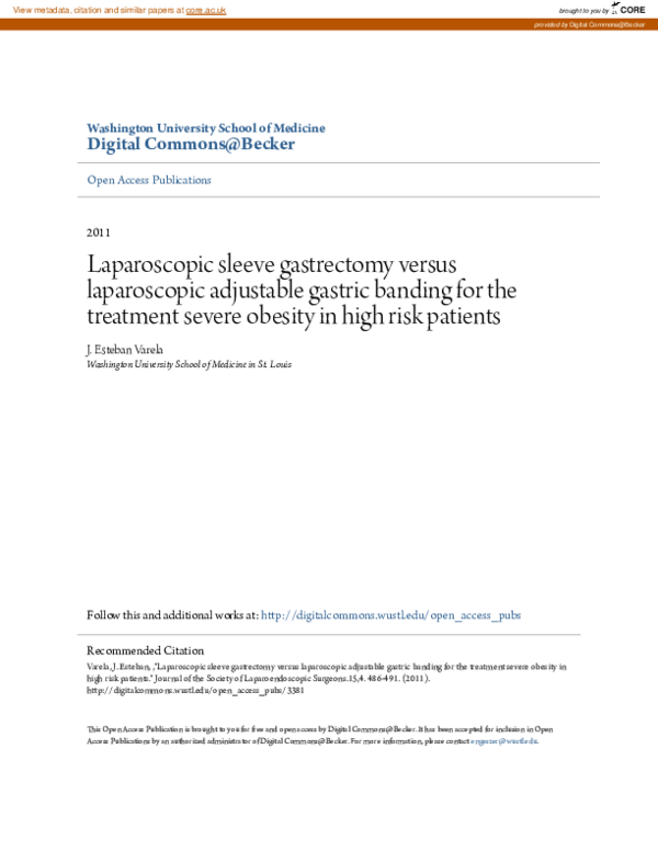 (PDF) Laparoscopic Sleeve Gastrectomy Versus Laparoscopic Adjustable ...