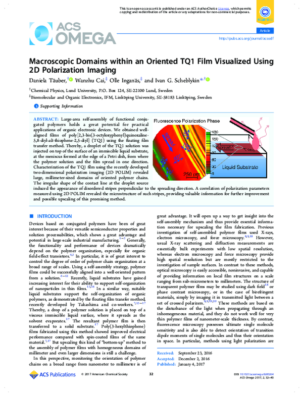 (PDF) Macroscopic Domains within an Oriented TQ1 Film Visualized Using ...