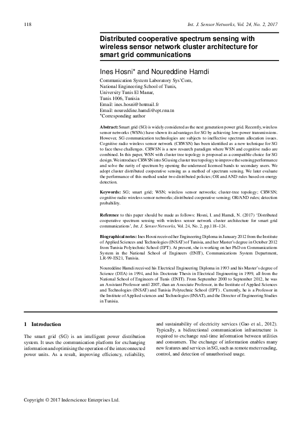 (PDF) Distributed cooperative spectrum sensingwith double-topology