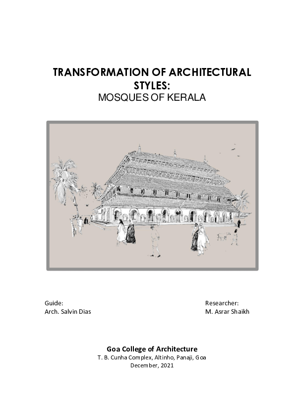 (PDF) TRANSFORMATION OF ARCHITECTURAL STYLES: Mosques of Kerala