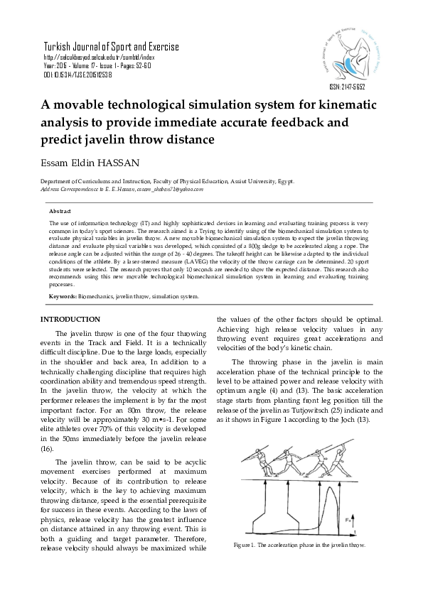 (PDF) A movable technological simulation system for kinematic analysis ...