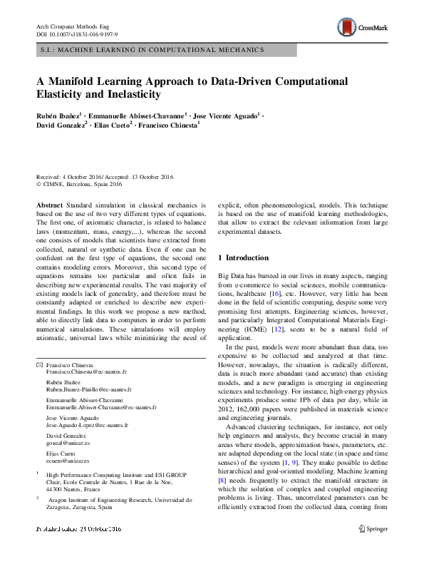 (PDF) A Manifold Learning Approach to Data-Driven Computational ...