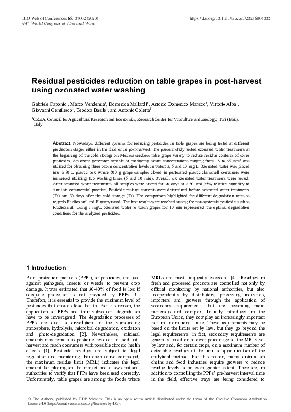 (PDF) Residual pesticides reduction on table grapes in post-harvest ...