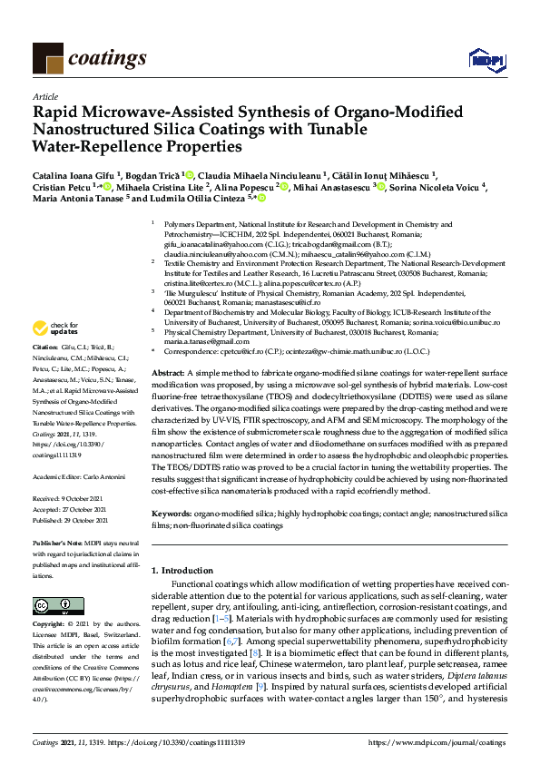 (PDF) Rapid Microwave-Assisted Synthesis of Organo-Modified ...