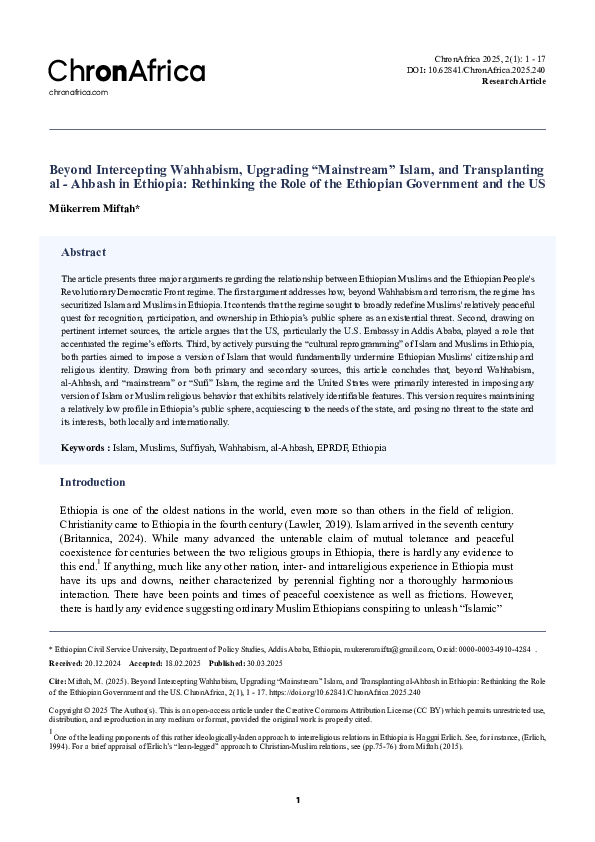 (PDF) Beyond Intercepting Wahhabism, Upgrading 