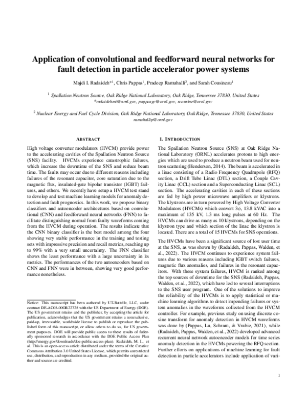 (PDF) Application of Convolutional and Feedforward Neural Networks for ...