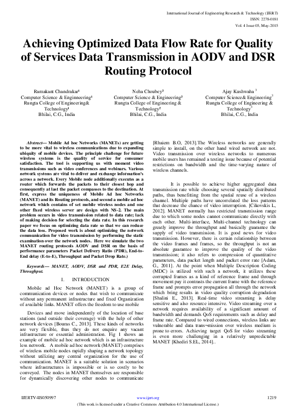 (PDF) Achieving Optimized Data Flow Rate for Quality of Services Data ...