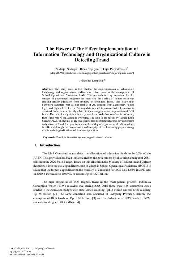 (PDF) The Power of The Effect Implementation of Information Technology ...