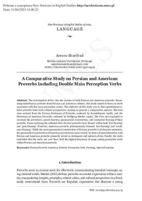 (PDF) New Horizons in English Studies 9/2024