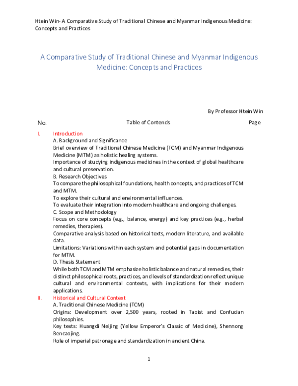 (PDF) A Comparative Study of Traditional Chinese and Myanmar Indigenous ...