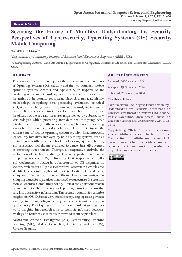 (PDF) Securing the Future of Mobility: Understanding the Security ...