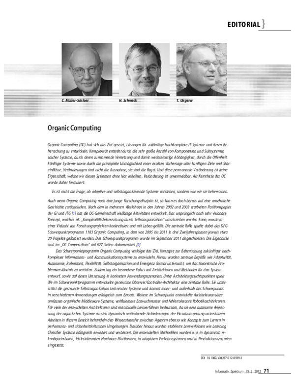 (PDF) Organic Computing